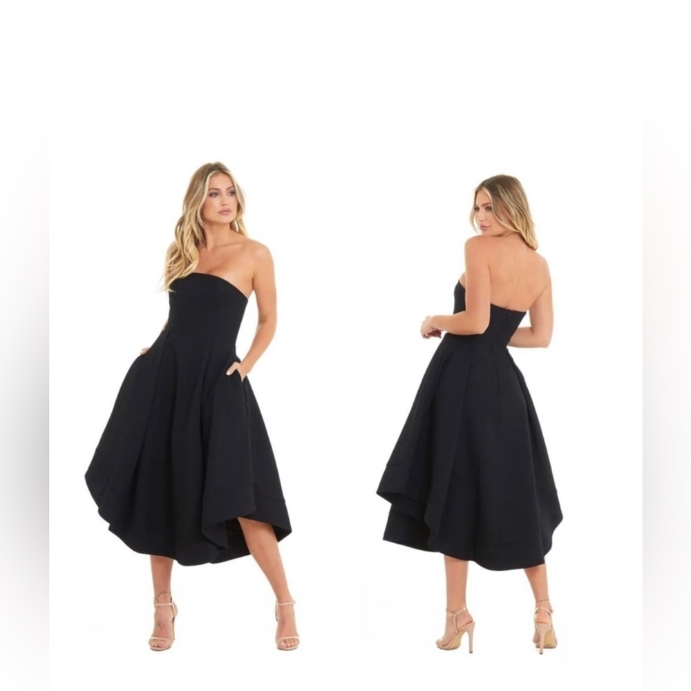 C/MEO Collective Strapless Black Dress